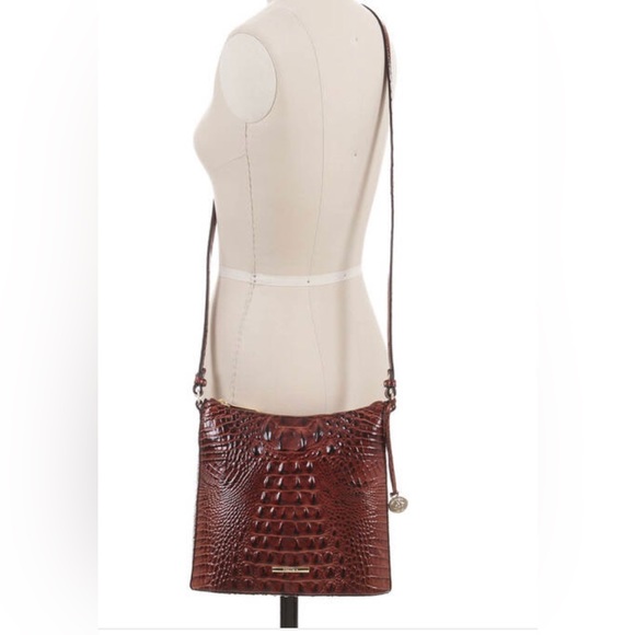 BRAHMIN Melbourne Collection Handbag Katie Leather Crocodile Crossbody AUTHENTIC - Picture 5 of 16